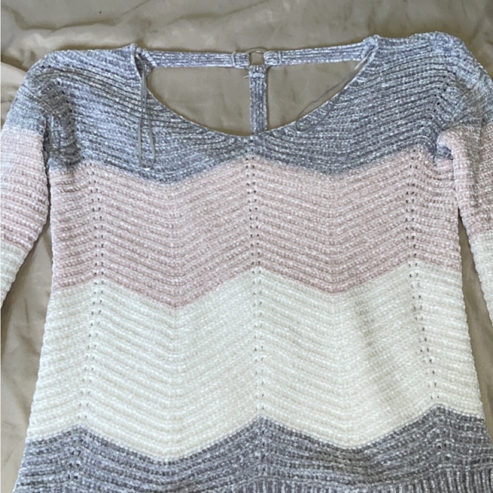 Cute cardigan, multicolored, soft, cotton sweatshirt, backless